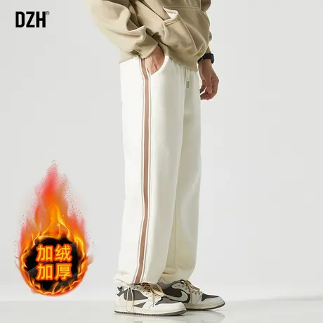 青少年加绒裤子男冬季加绒男裤2024年新款休闲宽松卫裤男款运动裤商品大图