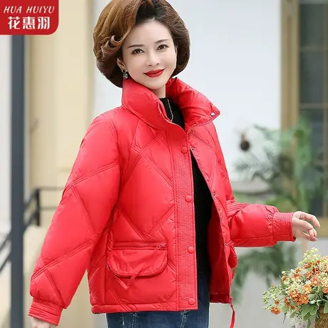 中老年棉袄女妈妈冬款短款秋冬羽绒棉服外套中年时尚洋气冬装棉衣商品大图