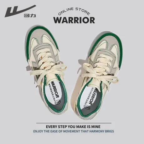 回力德训鞋女绿色帆布鞋春款透气2023新款ins潮百搭小众休闲板鞋商品大图