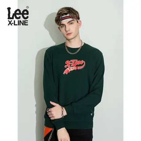 LeeXLINE新品标准版印花圆领男女同款卫衣潮LMT0040334XH图片