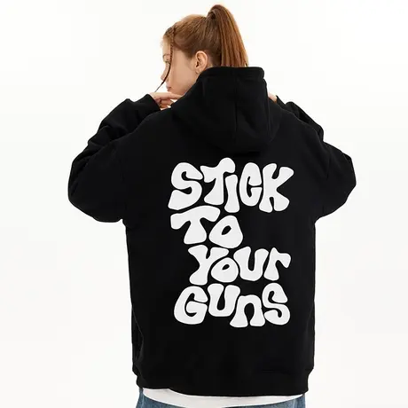 Nuthink美式潮牌字母连帽卫衣男高街大码潮流ins情侣帽衫冬季外套商品大图