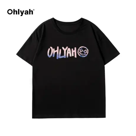 黑色短袖t恤潮牌女2023夏季新款宽松纯棉打底衫团队公司logo定制商品大图