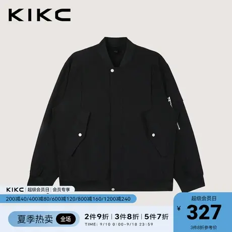 kikc夹克外套男2023春夏新款商场同款美式休闲工装棒球领飞行外套图片