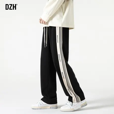 男士休闲裤子男款美式高街2024新款运动裤垂感百搭长裤直筒裤宽松商品大图