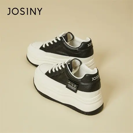 Josiny/卓诗尼厚底小白鞋女春2024新款原创小众板鞋ins潮松糕女鞋商品大图