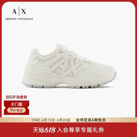 ARMANI EXCHANGE/阿玛尼2025夏季新款女士网面字母贴片休闲鞋官方商品大图