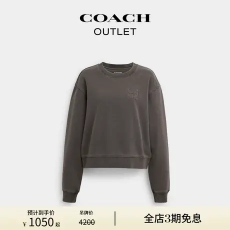 COACH/蔻驰奥莱女士GARMENT DYE圆领上衣图片