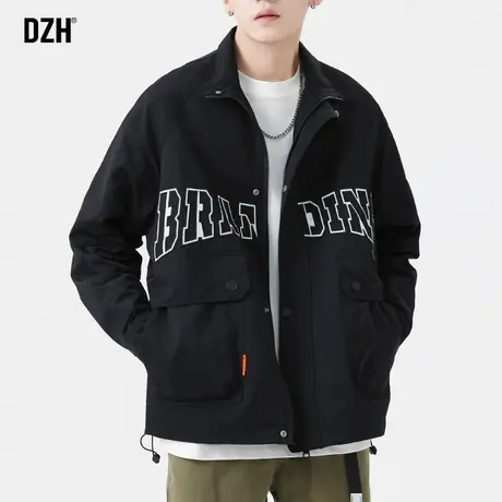 男士工装外套男春秋款潮牌新款外衣男装秋装机能风冲锋衣翻领夹克商品大图