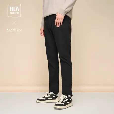 HLA/海澜之家轻商务经典系列休闲裤23秋冬新纯色简约舒适裤子男商品大图