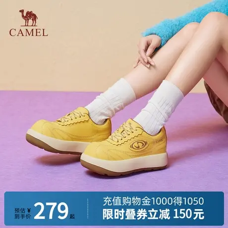 Camel骆驼女鞋2025秋季新款潮流百搭大头厚底鞋舒适时尚休闲板鞋商品大图
