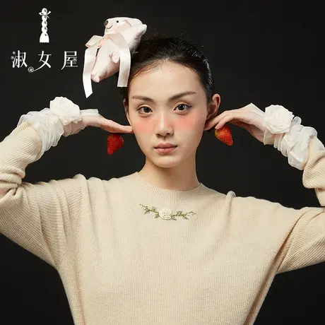 淑女屋官方旗舰店达芬奇玫瑰长袖打底衫内穿毛衣女秋冬2023新款图片