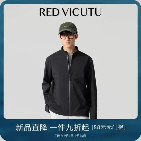 VICUTU/威可多商场同款行政夹克立领修身春秋黑色外套商品大图