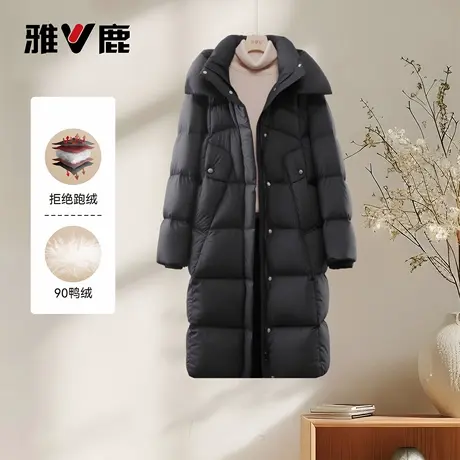 雅鹿官方情侣同款羽绒服2025冬季新款中长加厚防寒保暖大码外套商品大图