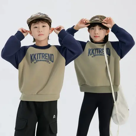 雪中飞儿童卫衣童装男童2026新款春秋儿童加厚保暖春季加绒上衣图片