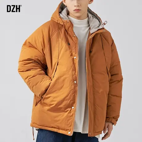 男士短款棉袄男冬季加厚保暖棉衣宽松连帽纯色棉服外套2023年新款图片