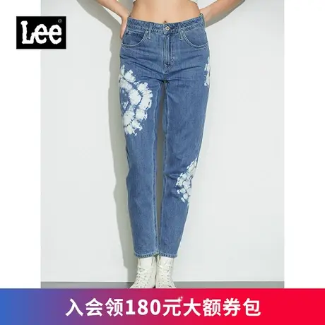 Lee商场同款101+413标准中蓝色扎染女牛仔裤休闲LWB1004135PN-365图片