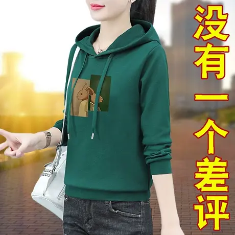 恋上17号连帽卫衣女春秋薄款2023年新款时尚中年妈妈春季休闲宽松图片