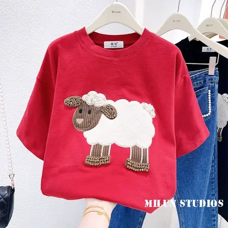 韩国东大门上衣早春秋冬重工水钻钉珠磨毛加厚T恤短袖打底欧货潮图片