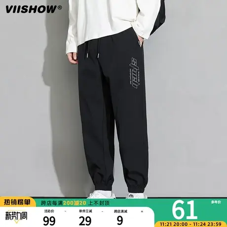 VIISHOW休闲裤男士春秋新款宽松潮流直筒青年运动裤学生男装裤子商品大图