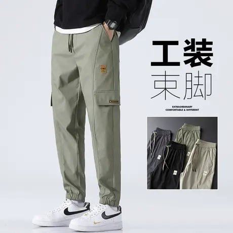 春季春秋款潮牌痞帅日系工装休闲裤男士2024年新款春天男裤子春装商品大图