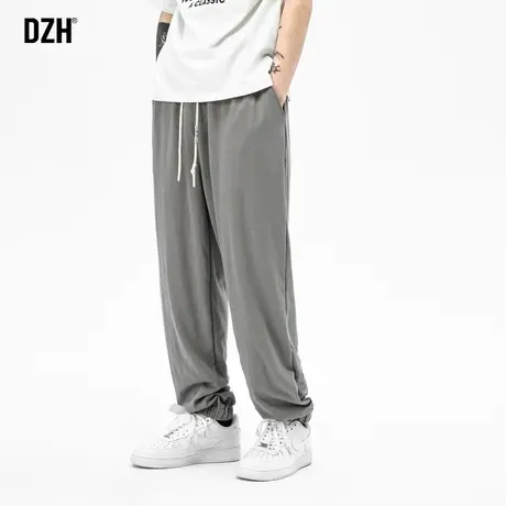 男士灰色垂感休闲裤子男秋冬新款潮牌宽松弹力运动裤男裤2023新款商品大图