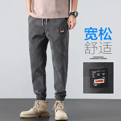 秋季春秋款潮牌迷彩工装休闲裤男生束脚宽松哈伦青少年男裤子男士商品大图