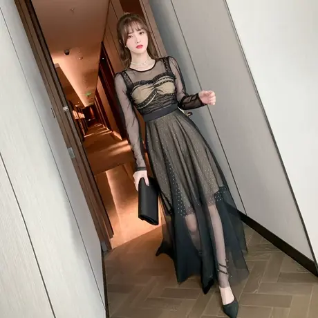 敬酒服平时可穿小晚礼服新款法式宴会名媛大气网纱显瘦气质连衣裙商品大图