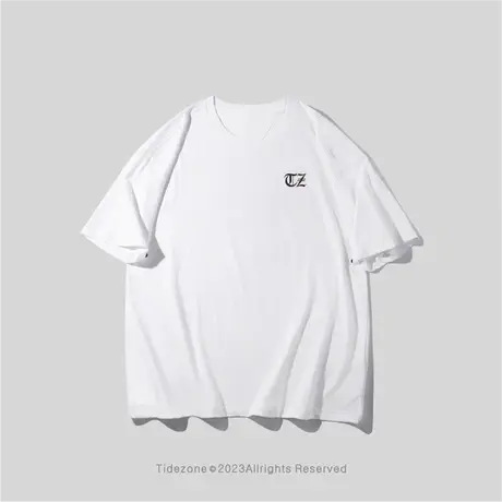 Ohlyah春夏圆领短袖T恤男女同款中性纯色简约百搭半袖打底体恤衫图片