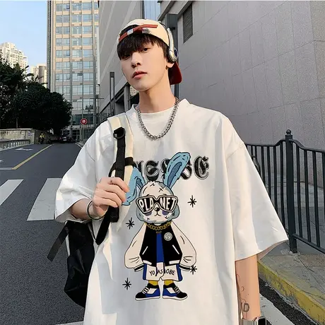 夏季短袖t恤男孩12-15岁初高中学生13棉感半袖14青少年大童上衣服商品大图