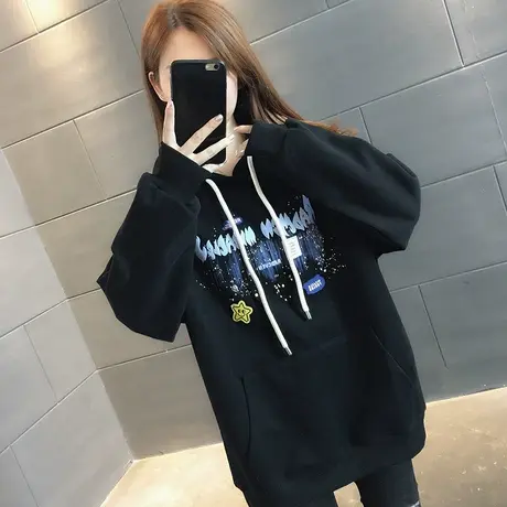 卫衣服2023年新款女装秋冬季上衣秋款秋装宽松女士外套中长款爆款图片