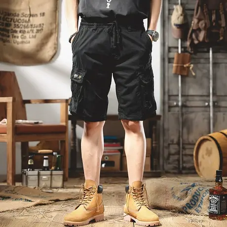 夏季薄款工装短裤男宽松潮牌ins大码五分裤胖子潮流百搭休闲中裤商品大图