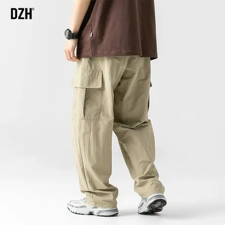 男士卡其色工装裤男冲锋裤潮牌速干裤男生夏季裤子男款阔腿裤长裤商品大图