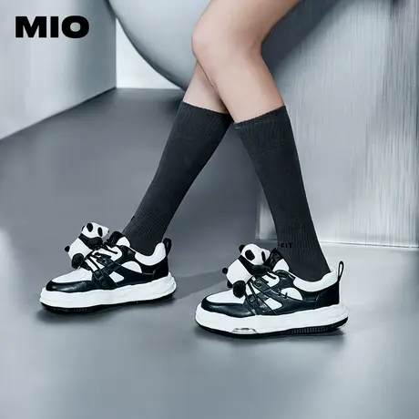 [张予曦同款]MIO米奥休闲板鞋厚底小白鞋面包鞋趴趴熊黑白熊猫鞋商品大图