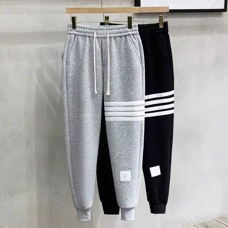 潮牌TB四条杠棉质束脚卫裤男装休闲裤宽松运动长裤子潮流男春秋季图片
