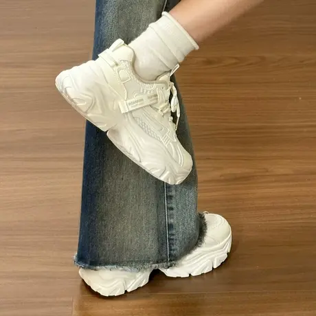 回力厚底老爹鞋女款2025新款爆款小白鞋女休闲单鞋软底运动鞋女款商品大图
