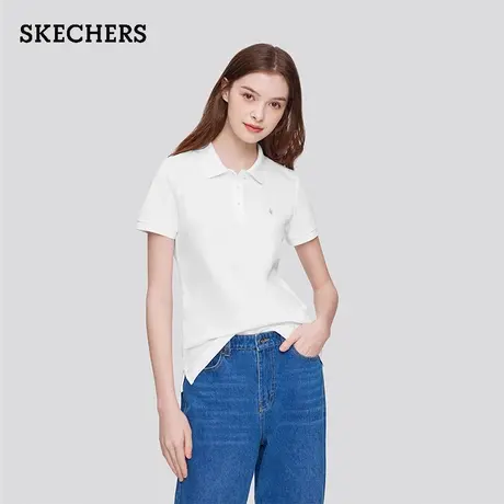 【明星同款】Skechers斯凯奇2025年夏季新款女经典短袖百搭POLO衫图片