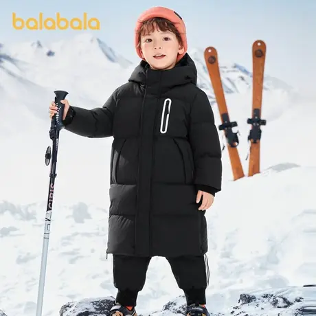 巴拉巴拉儿童羽绒服男童女童外套宝宝冬装2025新款童装中长款洋气商品大图