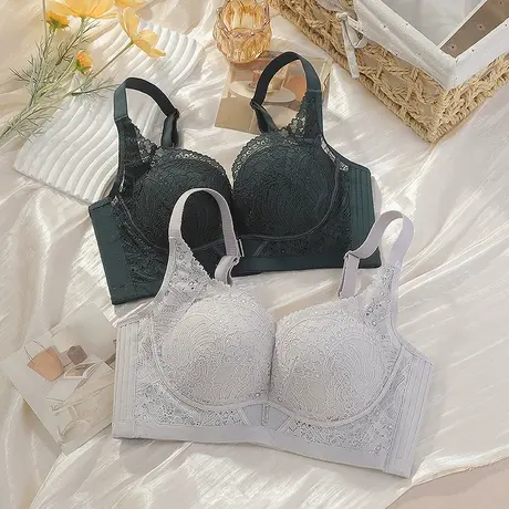 Shaply/莎莲妮大胸显小薄款软钢圈调整型上托聚拢收副乳内衣女图片