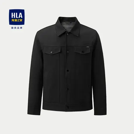 HLA/海澜之家轻商务时尚系列棉服25秋冬新翻领简约个性保暖外套男图片