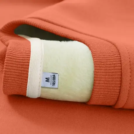 ZR真维斯卫衣女2023新款冬季加绒加厚摇粒绒圆领小众无帽上衣外套图片