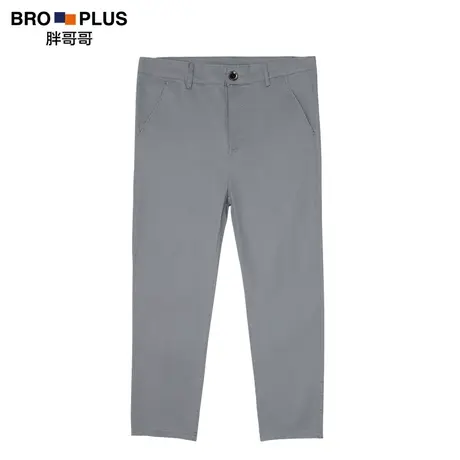 胖哥哥大码男装潮流休闲长裤加肥加大直筒宽松纯色夏季九分裤男图片