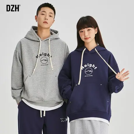 情侣重磅卫衣男秋季2023年新款连帽美式潮牌男生宽松长袖上衣内搭商品大图