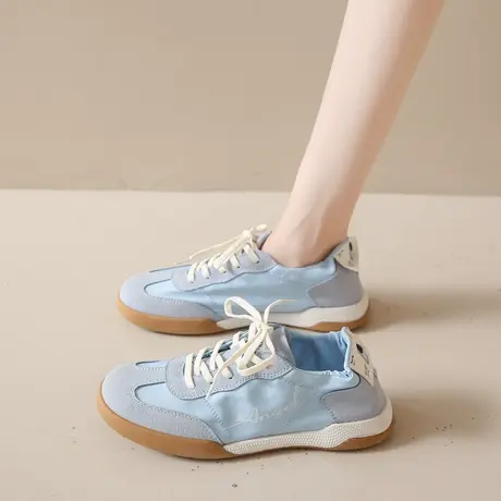 芭蕾德训鞋女2023年夏季新款软底透气休闲运动轻便百搭圆头阿甘鞋商品大图