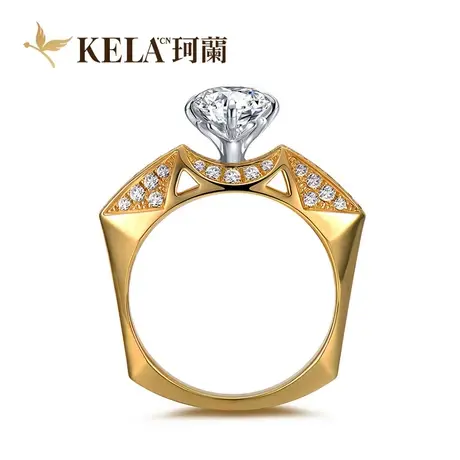 【香邂巴黎】珂兰 18K金钻石戒指女求婚结婚钻戒显钻婚戒 雅典娜P图片