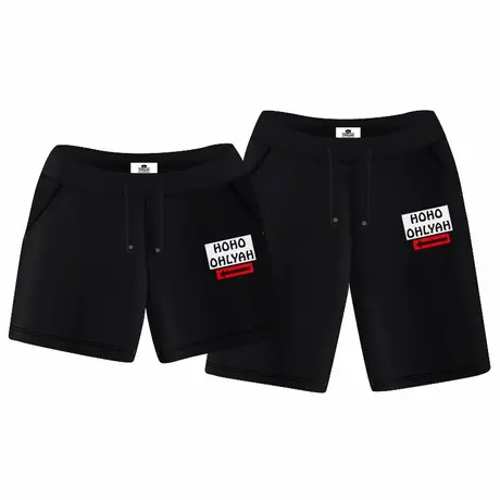 Ohlyah品牌短裤情侣2017新款英文印花休闲裤韩版潮沙滩裤大码显瘦商品大图