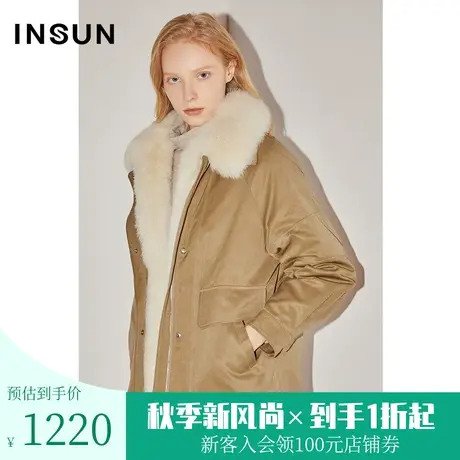 [都会御寒]恩裳COVER冬季2022柔软狐狸毛领可脱卸内胆尼克服商品大图