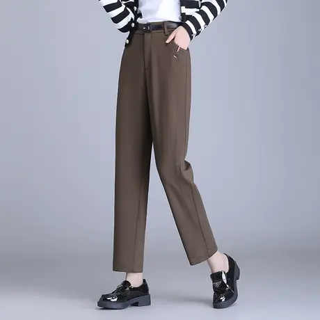 九分小直筒裤女秋季2023新款高腰中年妈妈时髦休闲裤显瘦萝卜裤子商品大图