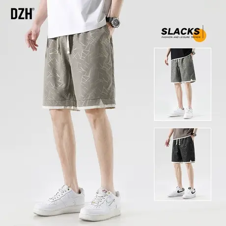 男士短裤男款夏季休闲运动五分裤速干裤沙滩裤2023新款篮球裤中裤商品大图