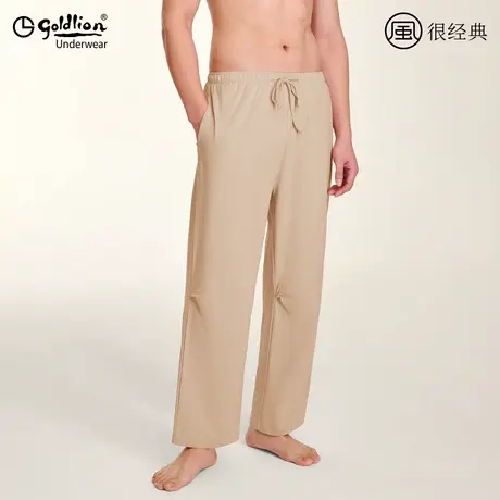 金利来睡裤男款居家裤2025夏季纯棉男士休闲可外穿薄款宽松长裤商品大图