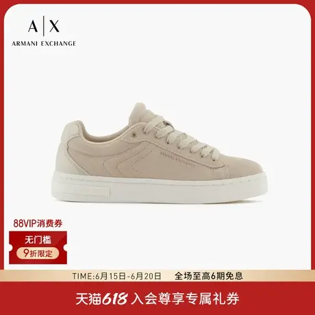ARMANI EXCHANGE/阿玛尼2025夏季新款女士绒面革低帮系带休闲鞋商品大图